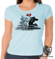 Baby look blusa feminina fúria da noite dragão - Foto 5