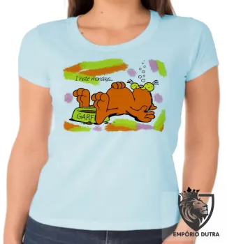 Baby look blusa feminina Garfield I hate mondays gato cat - Foto 2