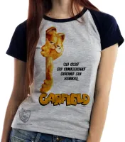 Baby look blusa feminina Garfield me ame gato gordo - Foto 4