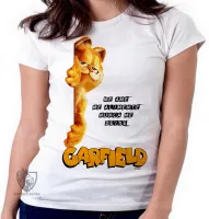 Baby look blusa feminina Garfield me ame gato gordo - Foto 5