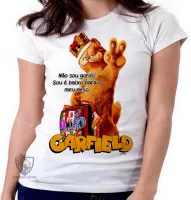 Baby look blusa feminina Garfield não sou gordo gato - Foto 5