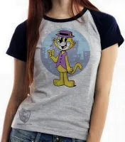 Baby look blusa feminina gato manda chuva desenho antigo hanna barbera - Foto 5