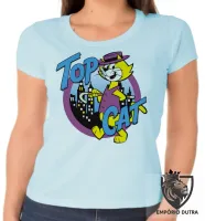 Baby look blusa feminina gato manda chuva gatinho desenho - Foto 2