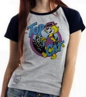 Baby look blusa feminina gato manda chuva gatinho desenho - Foto 4