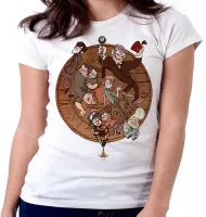 Baby look blusa feminina Gravity Falls círculo todos - Foto 5