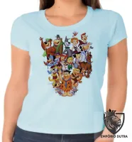 Baby look blusa feminina Hanna Barbera personagens desenho - Foto 2