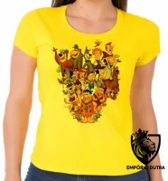 Baby look blusa feminina Hanna Barbera personagens desenho - Foto 3
