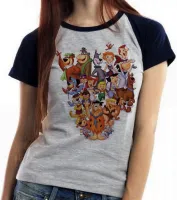Baby look blusa feminina Hanna Barbera personagens desenho - Foto 4