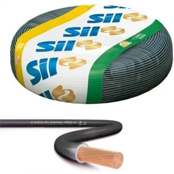 SIL FIOS Cabo Flexível 10 mm 1 Metros 750V PRETO