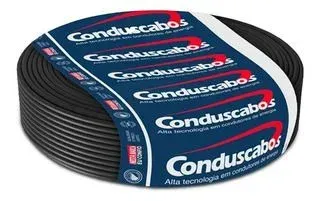CONDUSCABOS  FIOS Cabo Flexível 2,5mm 100Metros 750V PRETO