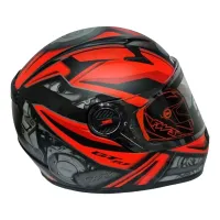 Capacete FW3 GTX GT-R1 Preto Fosco Vermelho c/ vis interna - Foto 5