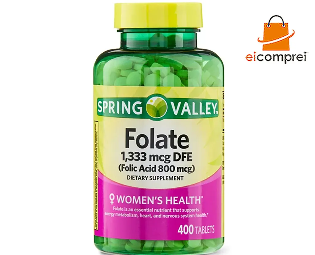 Folate 1,333mcg  Spring Valley DFE (Folic Acid 800 mcg) C/400 Tablets