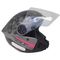 Capacete EBF Spark Jet Floral rosa - Foto 4