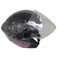 Capacete EBF Spark Jet Floral rosa - Foto 5