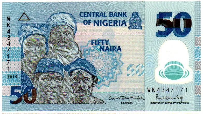 Nigéria - 50 Naira - Cédula Estrangeira - Polímero - Fe