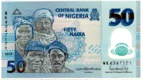 Nigéria - 50 Naira - Cédula Estrangeira - Polímero - Fe