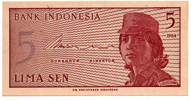 Indonésia - 5 Sen - Cédula Estrangeira - Fe