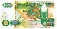 Zâmbia - 20 Kwacha - Cédula Estrangeira - Fe