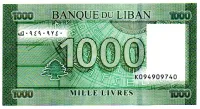 Líbano - 1000 Livres - Cédula Estrangeira - Fe - Foto 2