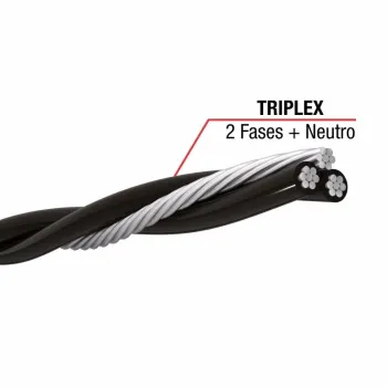  Cabo Alumínio Multiplex Triplex 10mm com neutro nu