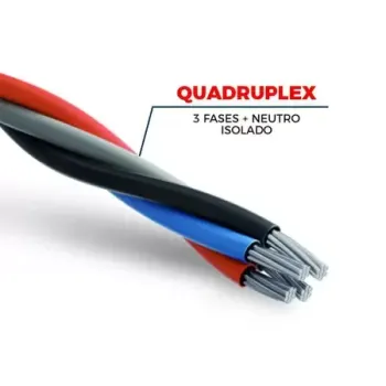  Cabo Aluminio Multiplex Quadriplex 25mm com Neutro Nu