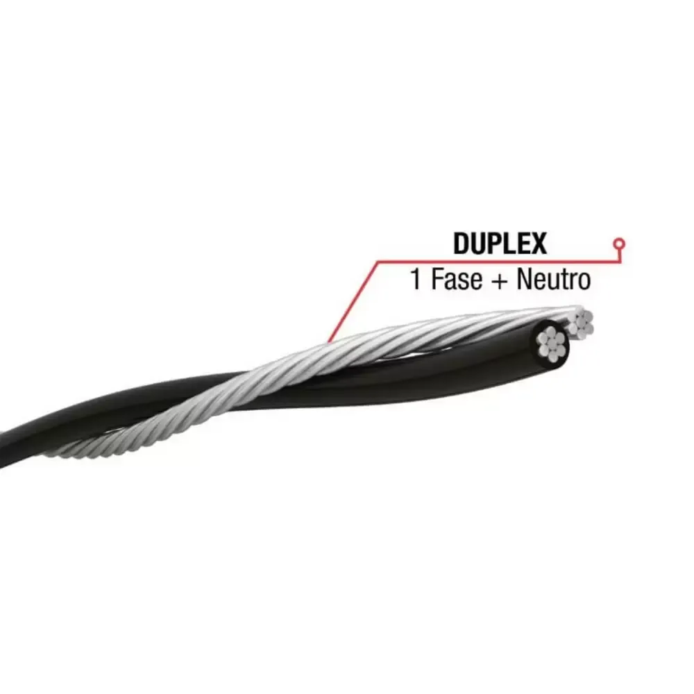  Cabo Aluminio Multiplex Duplex 10mm com Neutro Nu