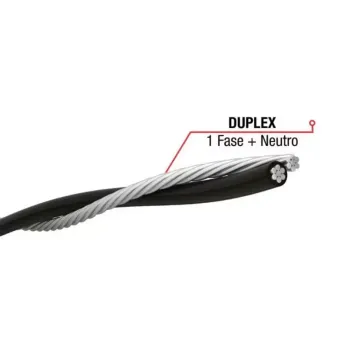  Cabo Aluminio Multiplex Duplex 10mm com Neutro Nu