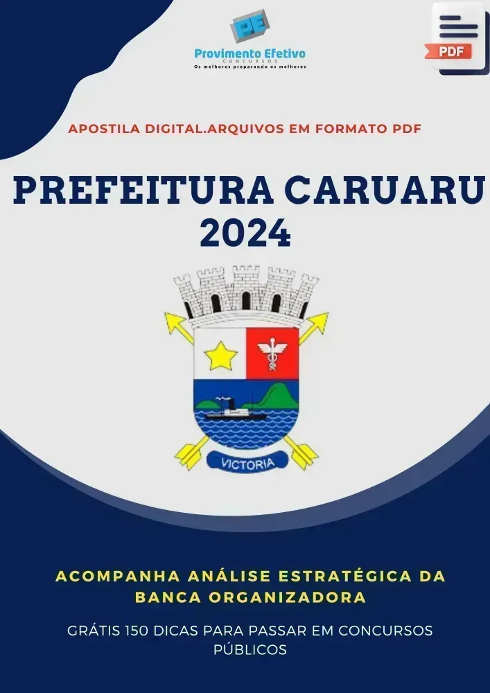 Apostila Pref. Caruaru Auxiliar de Serviços Administrativos 2024 Imagem