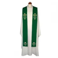 Estola Com Bordado Cruz 8 Cores Litúrgicas - Foto 4