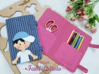 G1.652  Gabarito de Moldes  em MDF Estojo Menino e  Menina - Foto 2