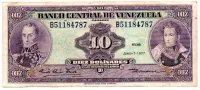 Venezuela - 10 Bolívares - Cédula Estrangeira - MBC