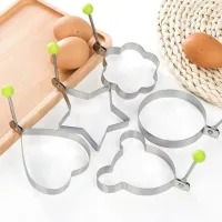 Kit Forma Modeladora em Aço Inox para Ovo Frito, Panqueca, Omelete - 5 Pçs - Foto 12