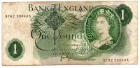 Reino Unido - 1 Pound - Cédula Estrangeira - MBC