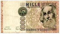 Itália - 1000 Lire - Cédula Estrangeira - MBC