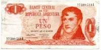 Argentina - 1 Peso - Cédula Estrangeira - MBC
