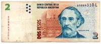 Argentina - 2 Pesos - Cédula Estrangeira - MBC