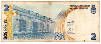 Argentina - 2 Pesos - Cédula Estrangeira - MBC - Foto 2