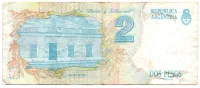 Argentina - 2 Pesos - Cédula Estrangeira - MBC - Foto 2