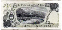 Argentina - 50 Pesos - Cédula Estrangeira - BC - Foto 2