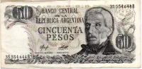 Argentina - 50 Pesos - Cédula Estrangeira - MBC/Sob