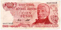 Argentina - 100 Pesos - Cédula Estrangeira - MBC