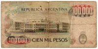 Argentina - 100000 Pesos - Cédula Estrangeira - R - Foto 2