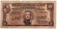 Uruguai - 10 Pesos - Cédula Estrangeira - BC