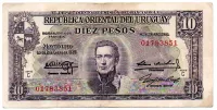 Uruguai - 10 Pesos - Cédula Estrangeira - MBC/Sob