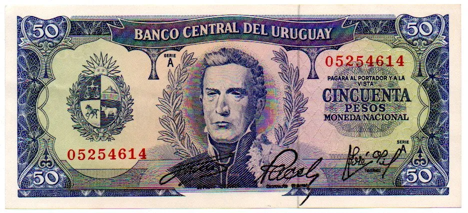 Uruguai - 50 Pesos - Cédula Estrangeira - Sob/Fe