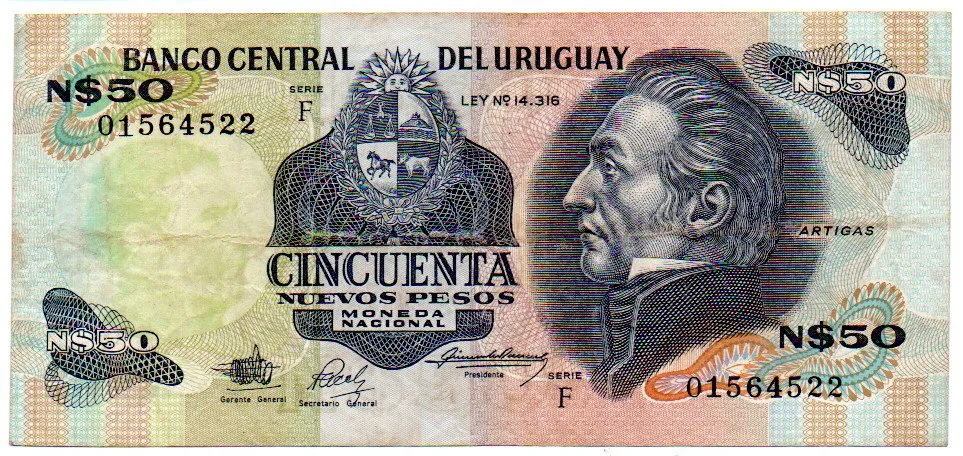 Uruguai - 50 Pesos - Cédula Estrangeira - MBC