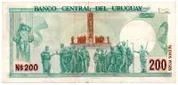 Uruguai - 200 Nuevos Pesos - Cédula Estrangeira - MBC/Sob - Foto 2