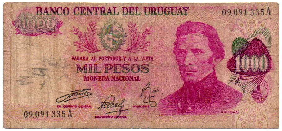 Uruguai - 1000 Pesos - Cédula Estrangeira - UTG