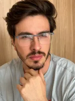Armação de Óculos de Grau Masculino Lion Cinza - Foto 2