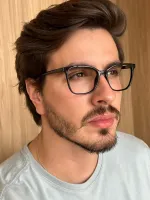 Armação de Óculos de Grau Masculino Erick Preto - Foto 2